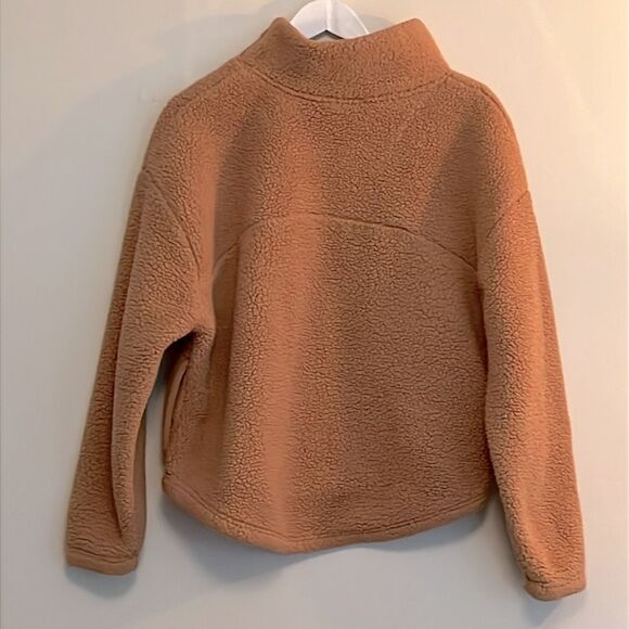 All In Motion Tan Teddy Fleece pullover mock turtleneck sweatshirt size XXL - Picture 5 of 6